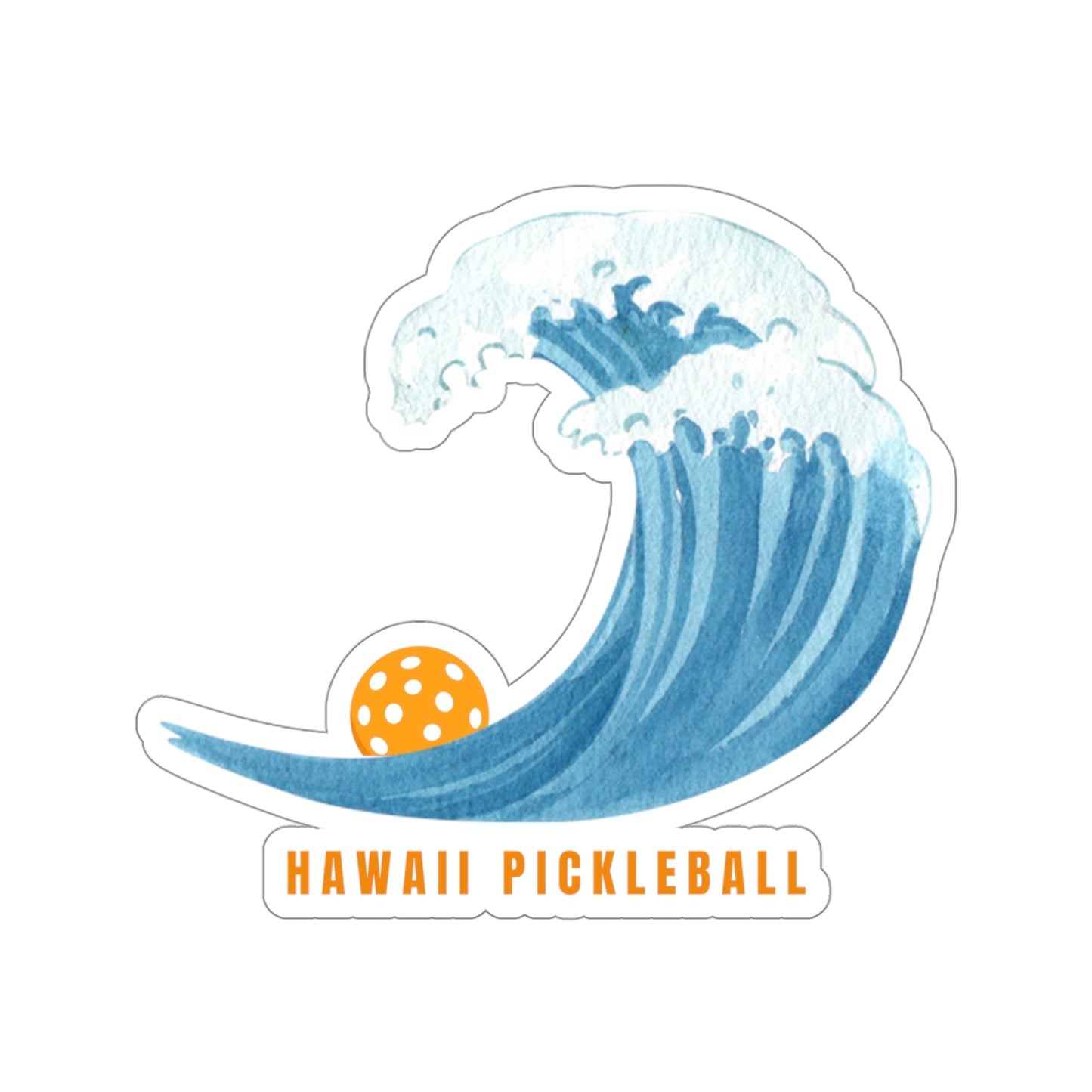 Hawaii Pickleball Surf Sticker