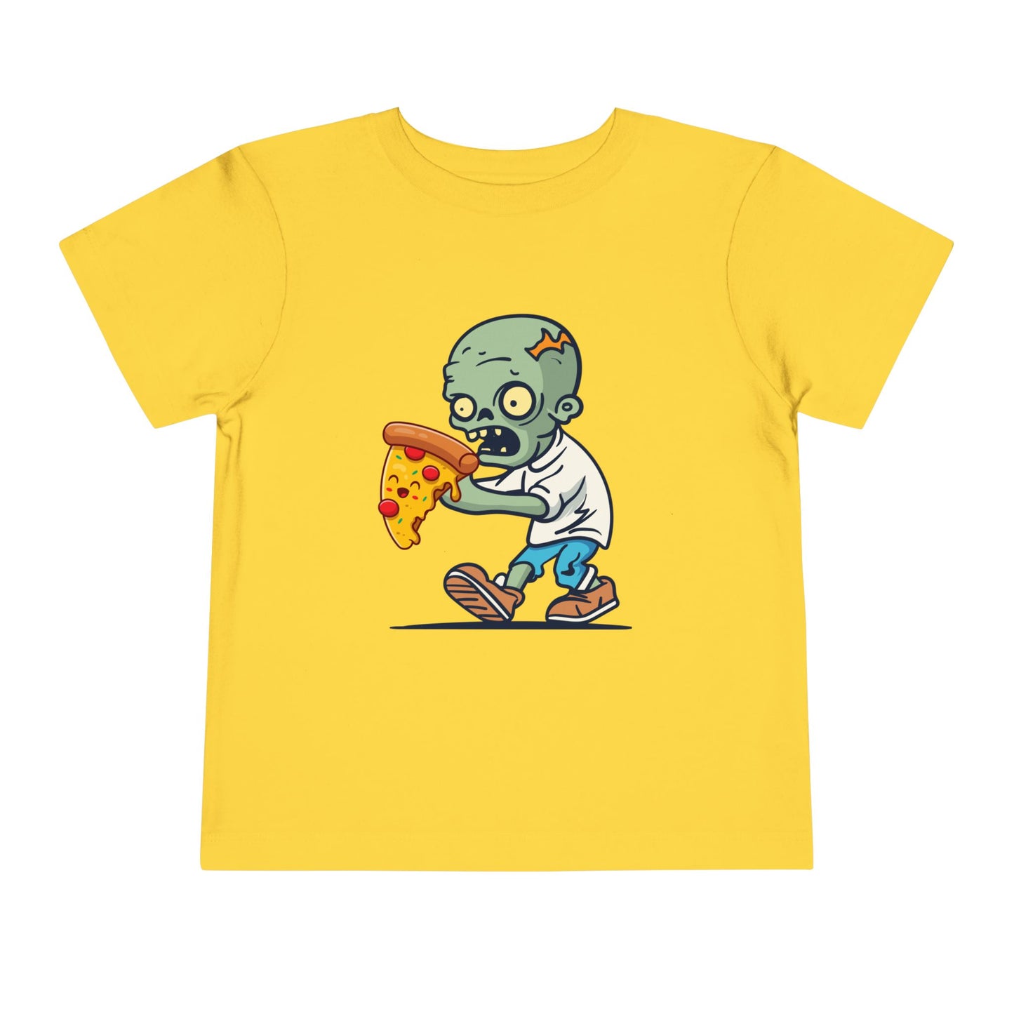 Funny Zombie Pizza Toddler Tee – Cute Kids Short Sleeve Shirt