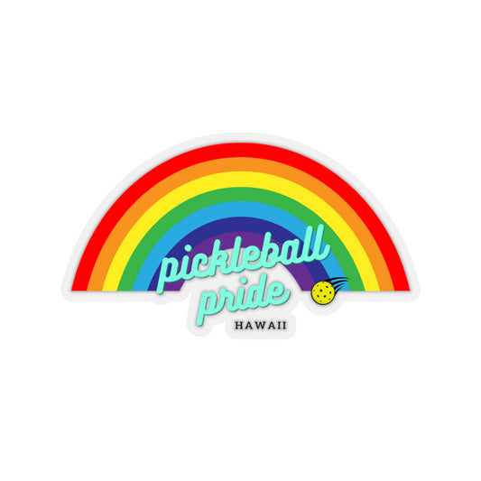 Pickleball Pride in Hawaii Sticker