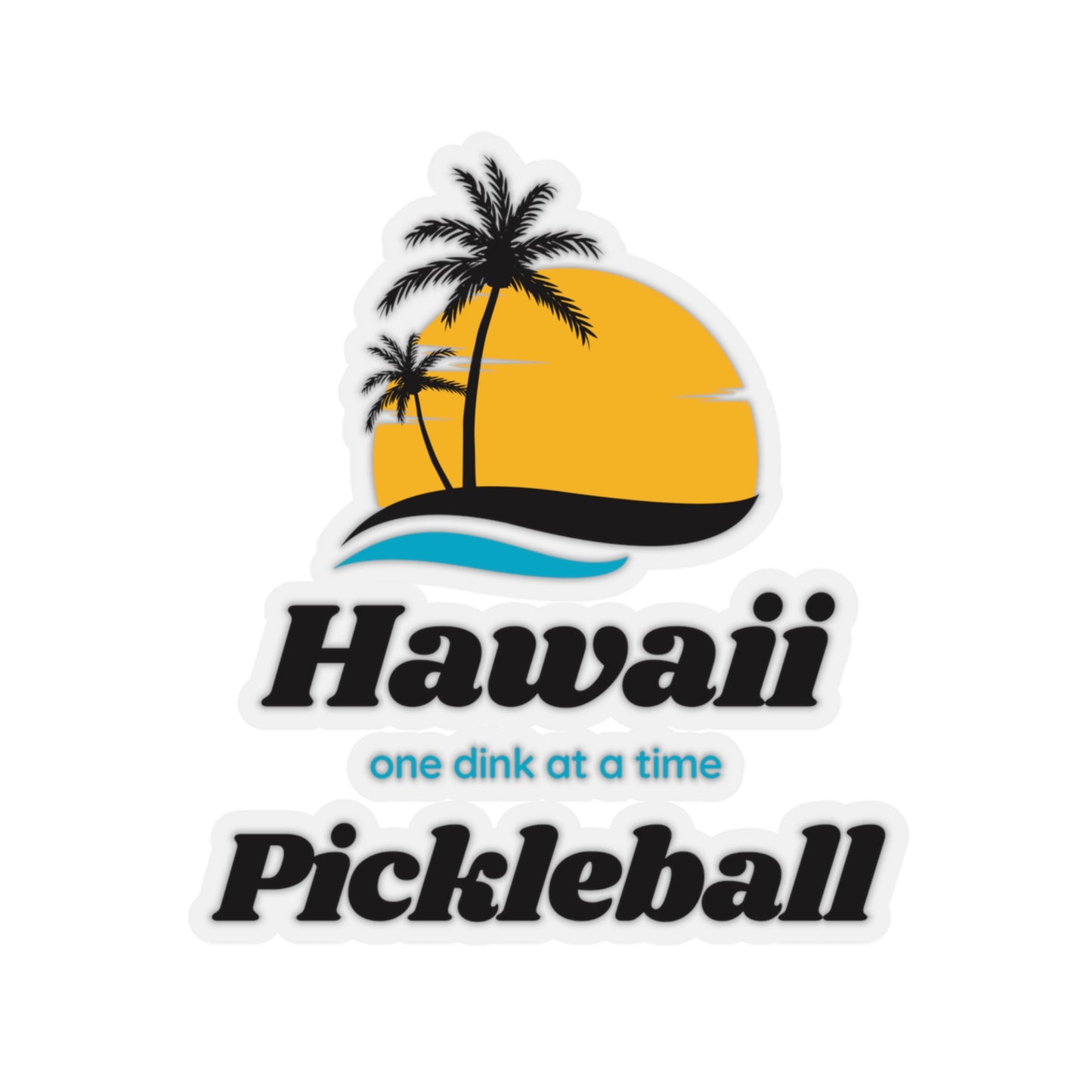 Hawaii Pickleball Under the Hawaiian Sun Sticker